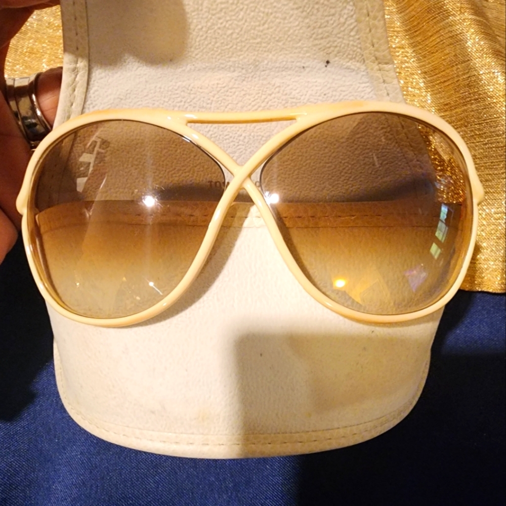 *Sold*TOM FORD TF 184 25G VICKY IVORY GRADIENT AUTHENTIC FRAMES SUNGLASSES 65-10
